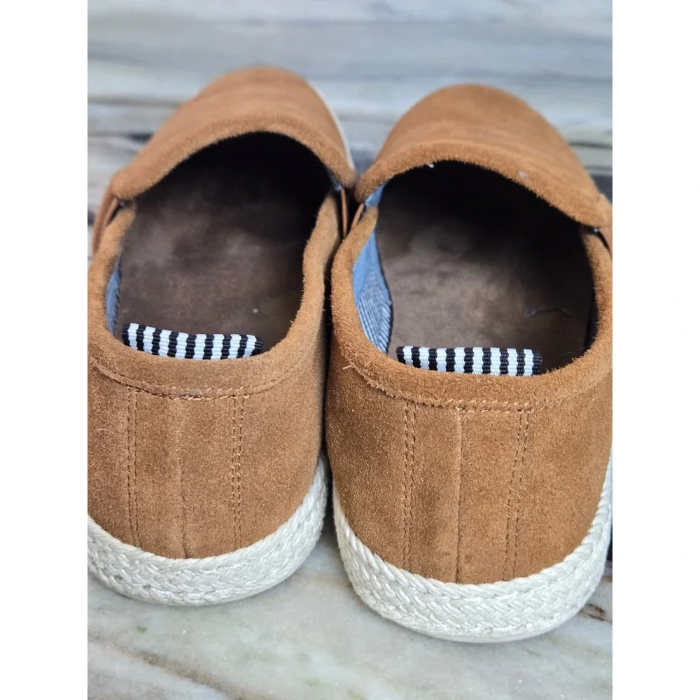 Stacy Adams Mens Tan Espadrille Slip On Memory Foam Sneakers‎ 25454-221 8.5M